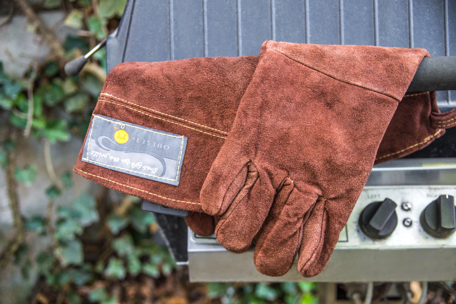 Gants de Protection en Cuir Brun - Ensemble de 2 Gants (15 po)